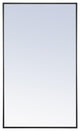 Catania 40" x 24" Rectangle Metal Frame Mirror in Black Finish