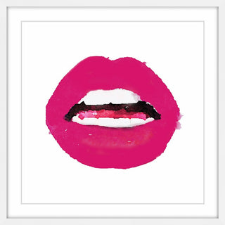 Marmont Hill, "Lips Colors Pink" by Amanda Greenwood Framed Painting, 24x24