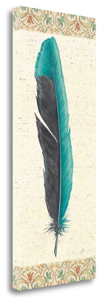 "Feather Tales V" By Daphne Brissonnet, Giclee Print on Gallery Wrap Canvas