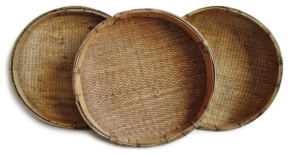 Consigned Jumbo Bamboo Grain Basket