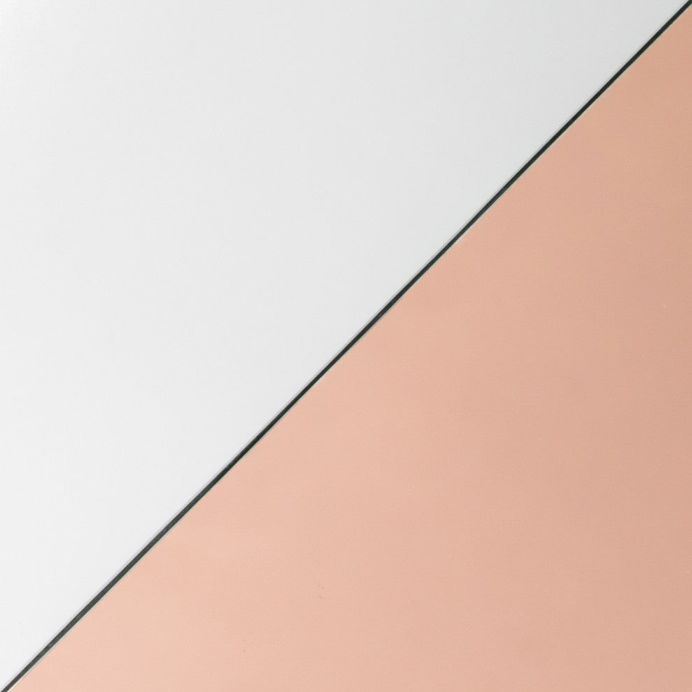 Alpha Accent Mirror, Black, Rose Gold, 24"