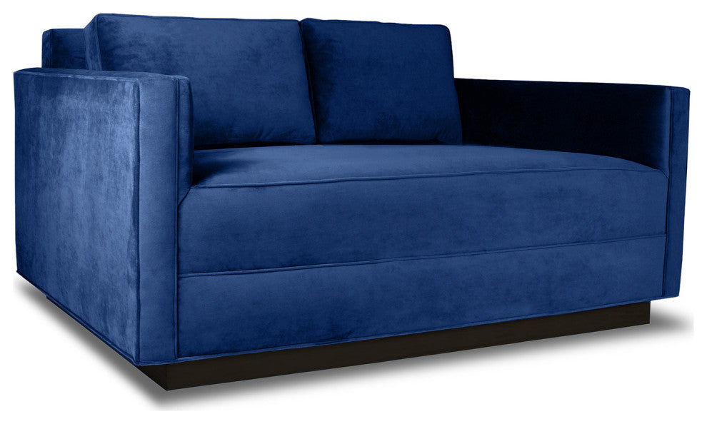 Nativa Interiors Adalyn 60" Sofa, Blue, Deep Plush Depth