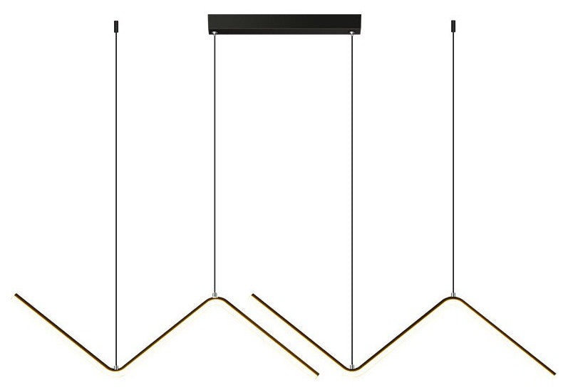 MIRODEMIÂ® Gilette | Black/Gold LED Pendant Lighting for Dining Room, Black