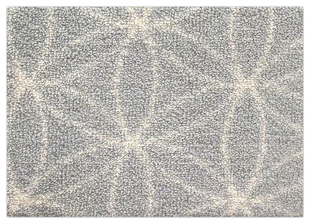 EYELET Soft Tactesse Nylon Area Rug with Anti-Stain Protection, Soft Blue, 6'x9'