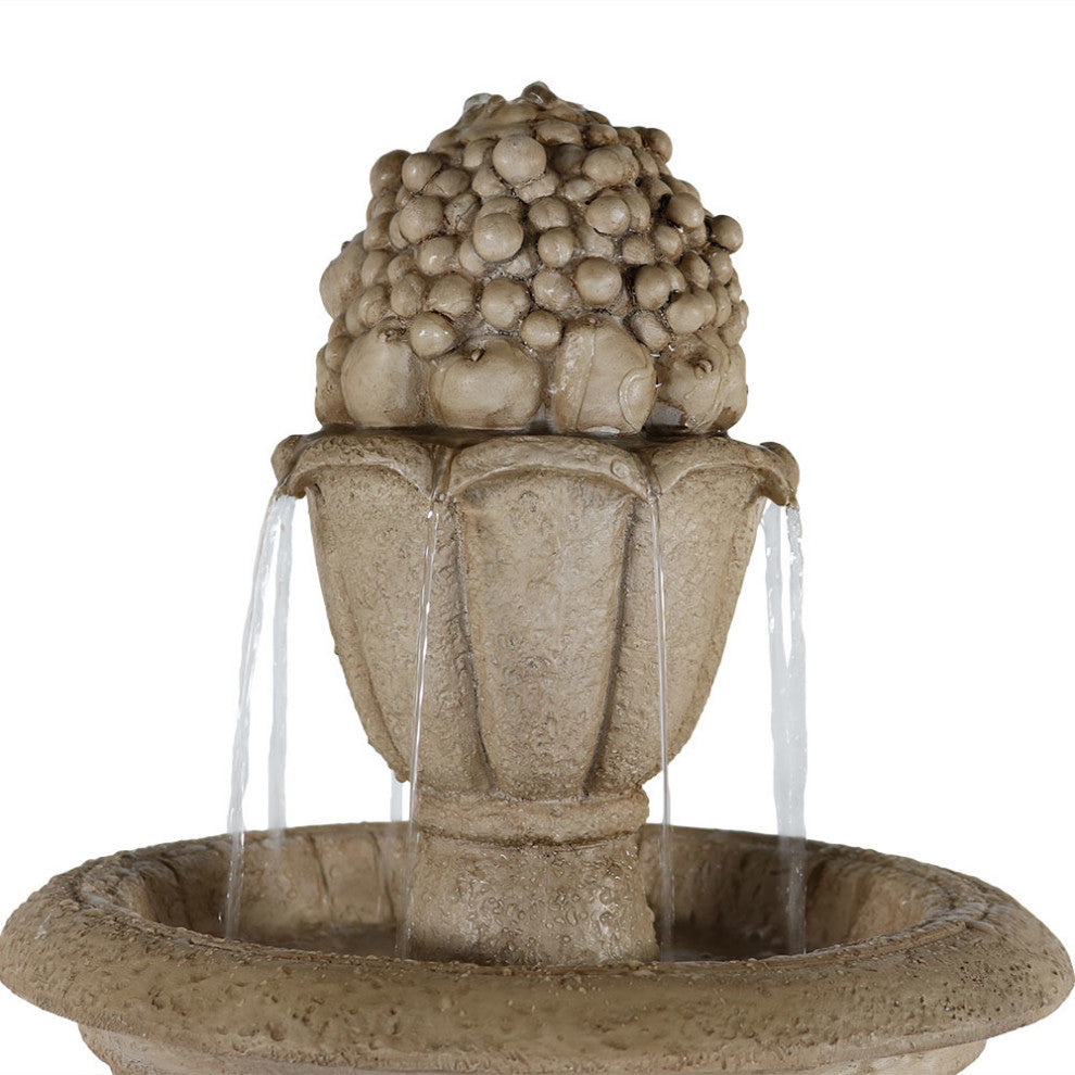 Sunnydaze 3-Tier Cornucopia Outdoor Backyard Garden Water Fountain, 61"