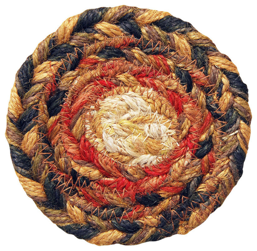 Homespice Decor Russet Jute Braided Coaster 4" (Round)