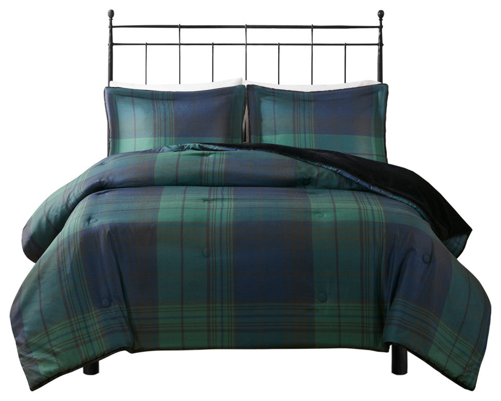 Woolrich Bernston Faux Wool to Faux Fur Down Alternative Comforter Set