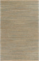 Classic Blue Undertoned Organic Jute Area Rug, 9'x12'