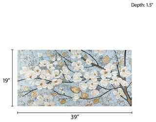 Madison Park Luminous Bloom Gold Foil Floral Canvas Wall Art