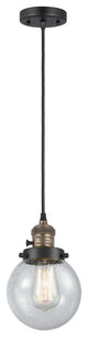 INNOVATIONS 201CSW-BAB-G204-6 1-Light Mini Pendant Black Antique Brass