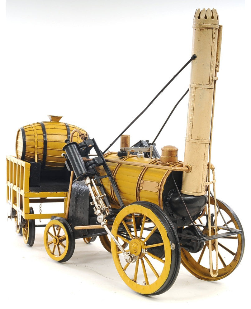 c1829 Yellow Rocket Steam Engine Model Sculpture