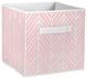 Nonwoven Polyester Cube Herringbone Mauve Square 11"x11"x11", Set Of 2