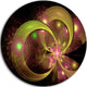 Symmetrical Green Fractal Flower, Digital Floral Round Wall Art, 23"