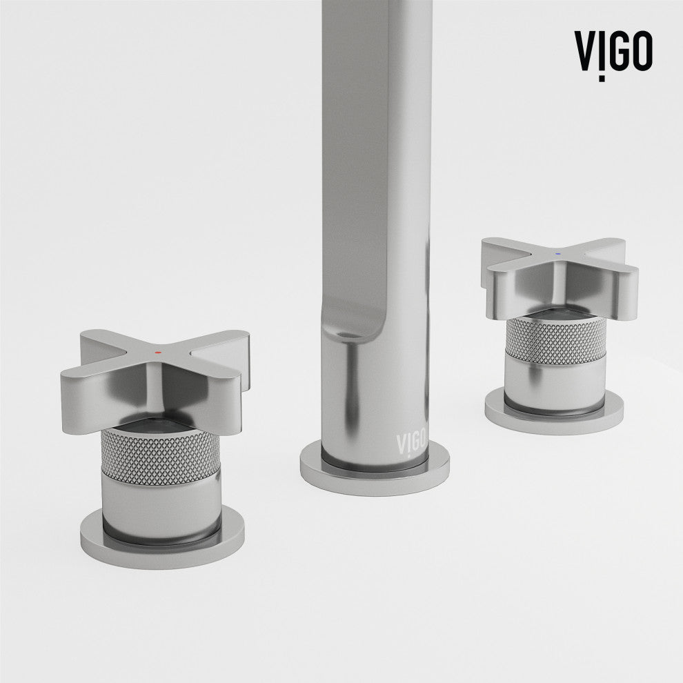 VIGO Wythe 9" H 2-Handle Widespread Bathroom Faucet, Chrome