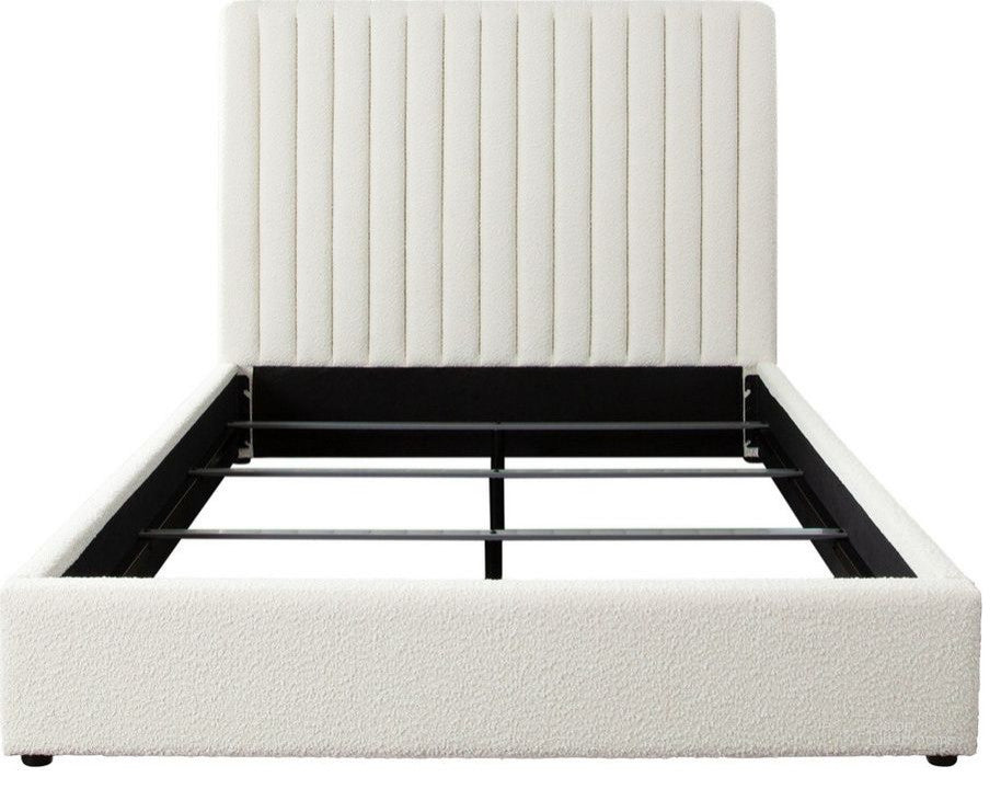 Brooke 54" Eastern King Bed in Ivory Boucle by Diamond Sofa
