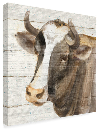 Albena Hristova 'Looking At You Ii Shiplap' Canvas Art, 14"x14"