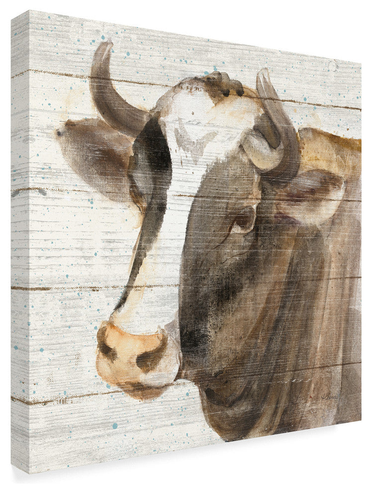 Albena Hristova 'Looking At You Ii Shiplap' Canvas Art, 14"x14"