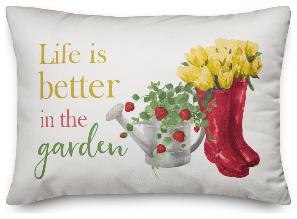 Life Better, Garden 5 14x20 Spun Poly Pillow