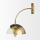 Cybill Brushed Brass With White Metal Shade 1-Light Wall Sconce