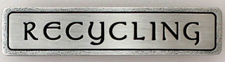 "RECYCLING" Pull Antique Pewter (Horizontal)