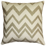 Pillow Decor - Lorenzo Zigzag Cream 20 x 20 Throw Pillow