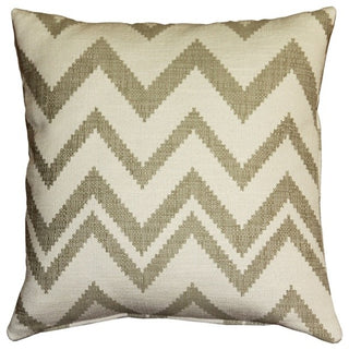 Pillow Decor - Lorenzo Zigzag Cream 20 x 20 Throw Pillow