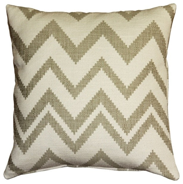 Pillow Decor - Lorenzo Zigzag Cream 20 x 20 Throw Pillow