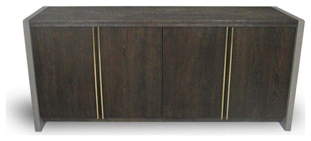 Modrest Melbost Modern Dark Gray and Walnut Buffet