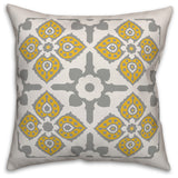 Yellow Graphic Tile 20x20 Throw Pillow Cover
