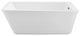 60" Streamline NPT9240GLD Soaking Freestanding Tub With Internal Drain