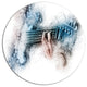 Man Playing A Guitar Watercolor, Modern Round Wall Art, 23"