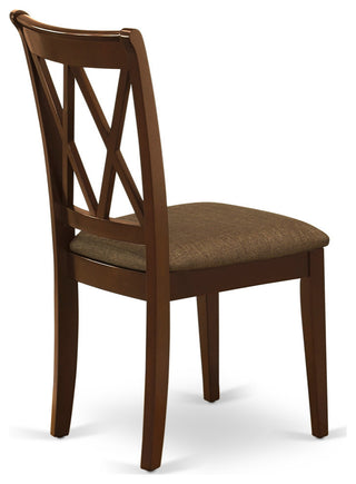 5Pc Dining Set, Round Dinette Table, Four Kitchen Chairs, Mahogany Finish