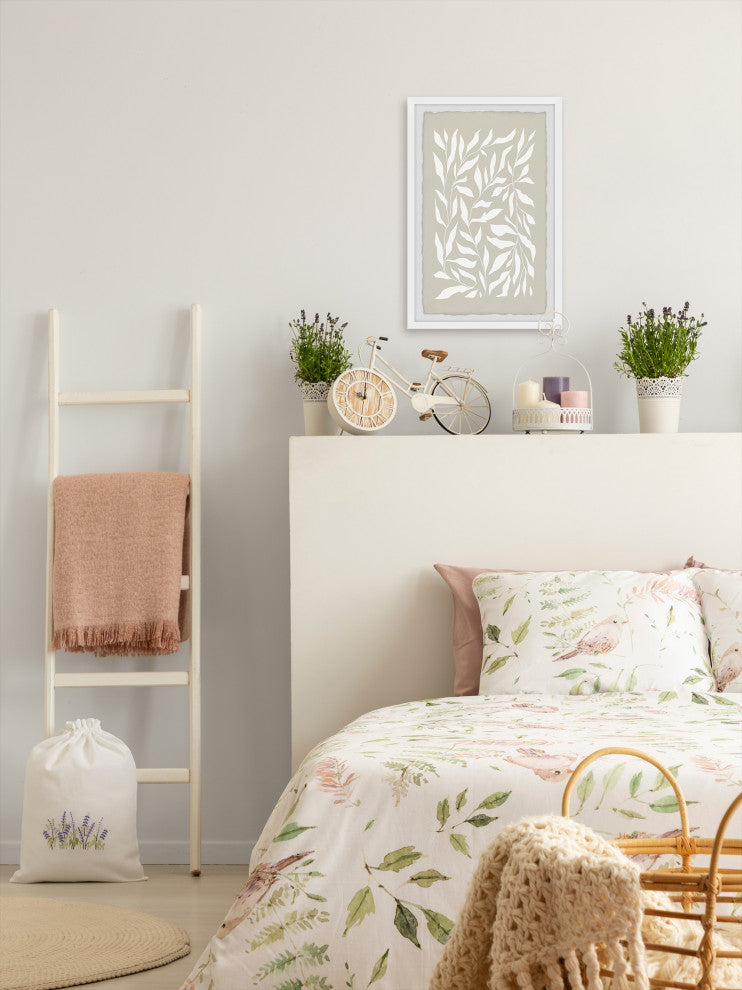 "Leaf Collage" Framed Painting Print, 24x36