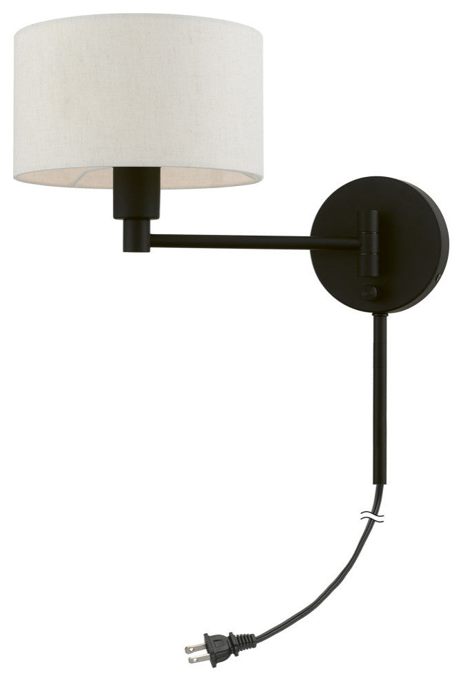 Swing Arm Wall Lamps 1 Light Black Swing Arm Wall Lamp