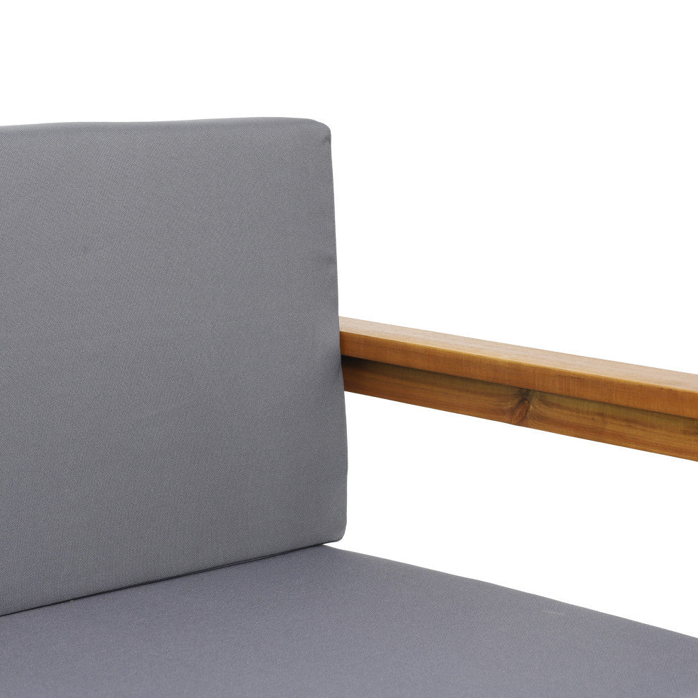 Salton Outdoor Acacia Wood 3-Seater Sofa