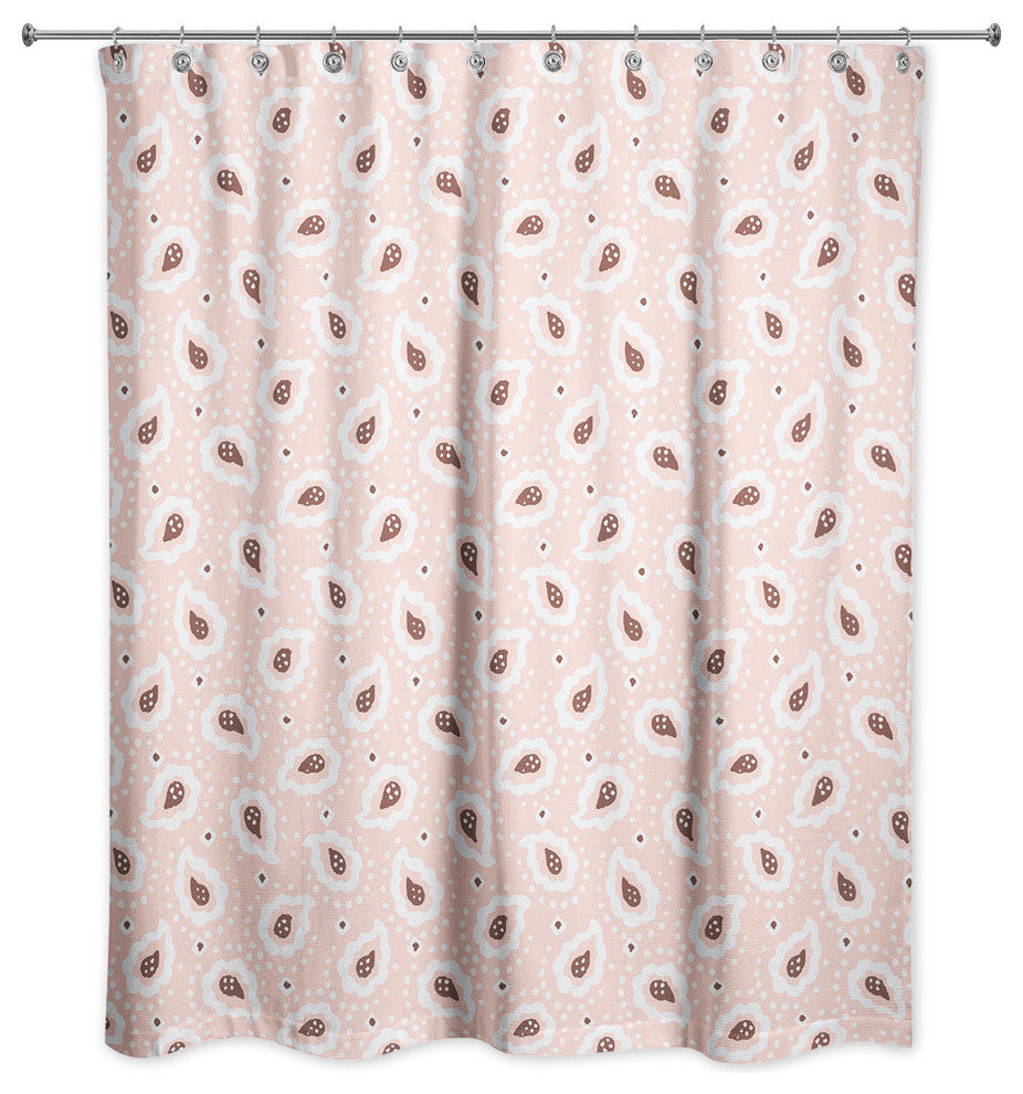 Paisely Pattern in Pink Shower Curtain