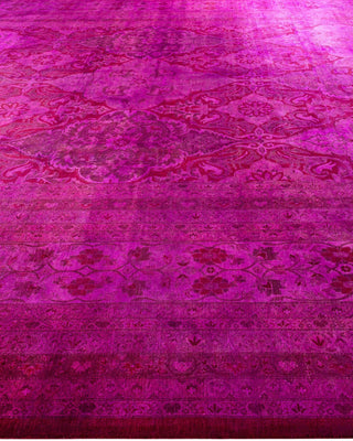 Overdyed, One-of-a-Kind Hand-Knotted Area Rug Pink, 12'2"x17'2"