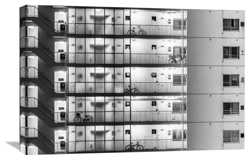 "Tokyo - Five Bikes" Stretched Canvas Giclee by Michael Jurek, 30"x20"