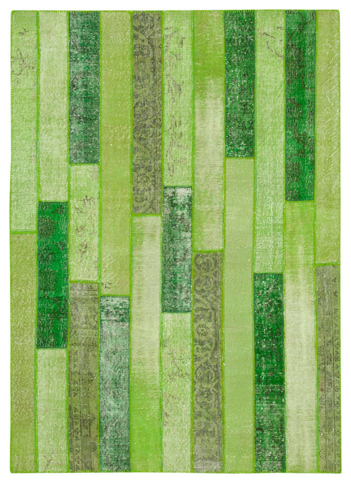 Rug N Carpet - Handmade Oriental 5' 9" x 8' 0" Faded Patchwork Area Rug