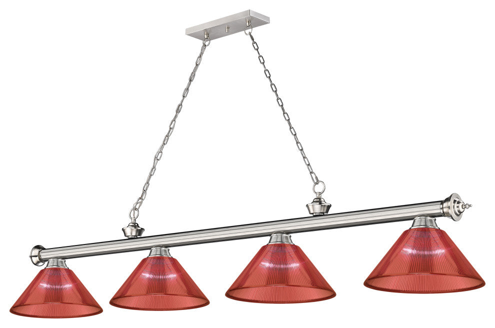 Zlite 2306-4BN-ARBG 4-Light Billiard, Burgundy