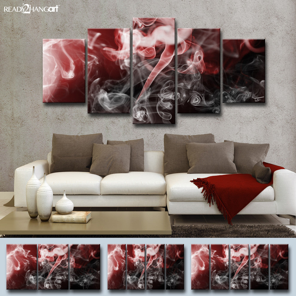 Ready2HangArt ''Glitzy Mist XLVI'' by Tristan Scott, 30"x60", 5 Piece Set
