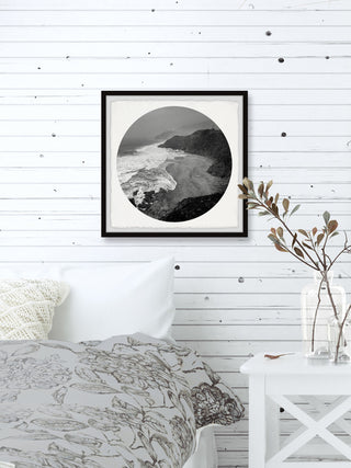 "Big Ocean Waves" Framed Painting Print, 18x18
