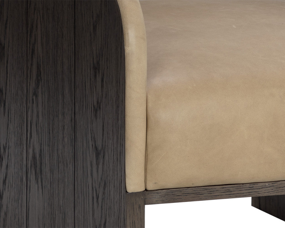 Coburn Lounge Chair, Dark Brown, Sahara Sand Leather