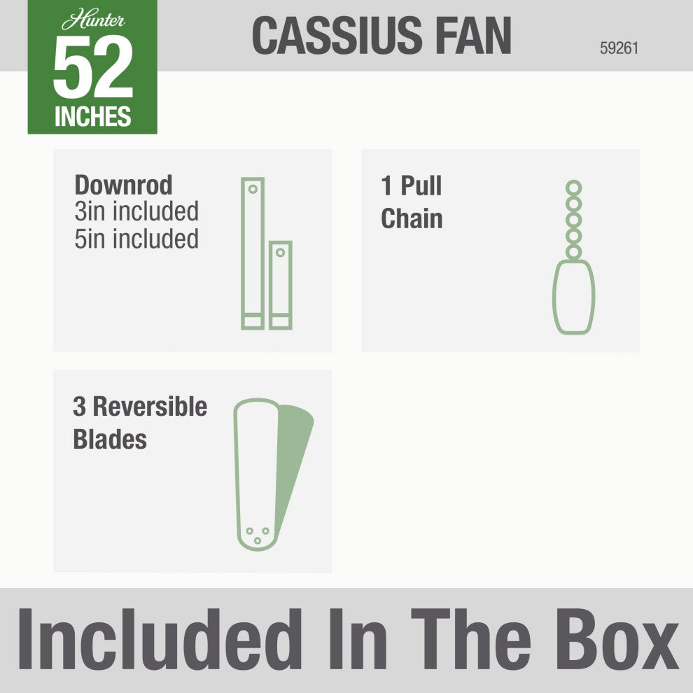 Hunter Fan Company  52" Cassius Premier Bronze Ceiling Fan