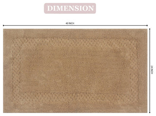 Classy Bath Rugs Set, 24"x40" Rectangle, Linen