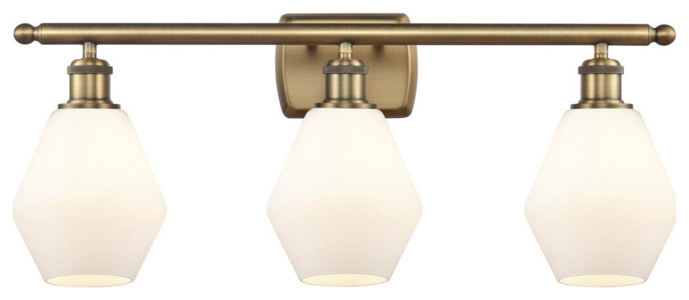 Innovations 516-3W-BB-G651-6-LED 3-Light Bath Vanity Light, Brushed Brass
