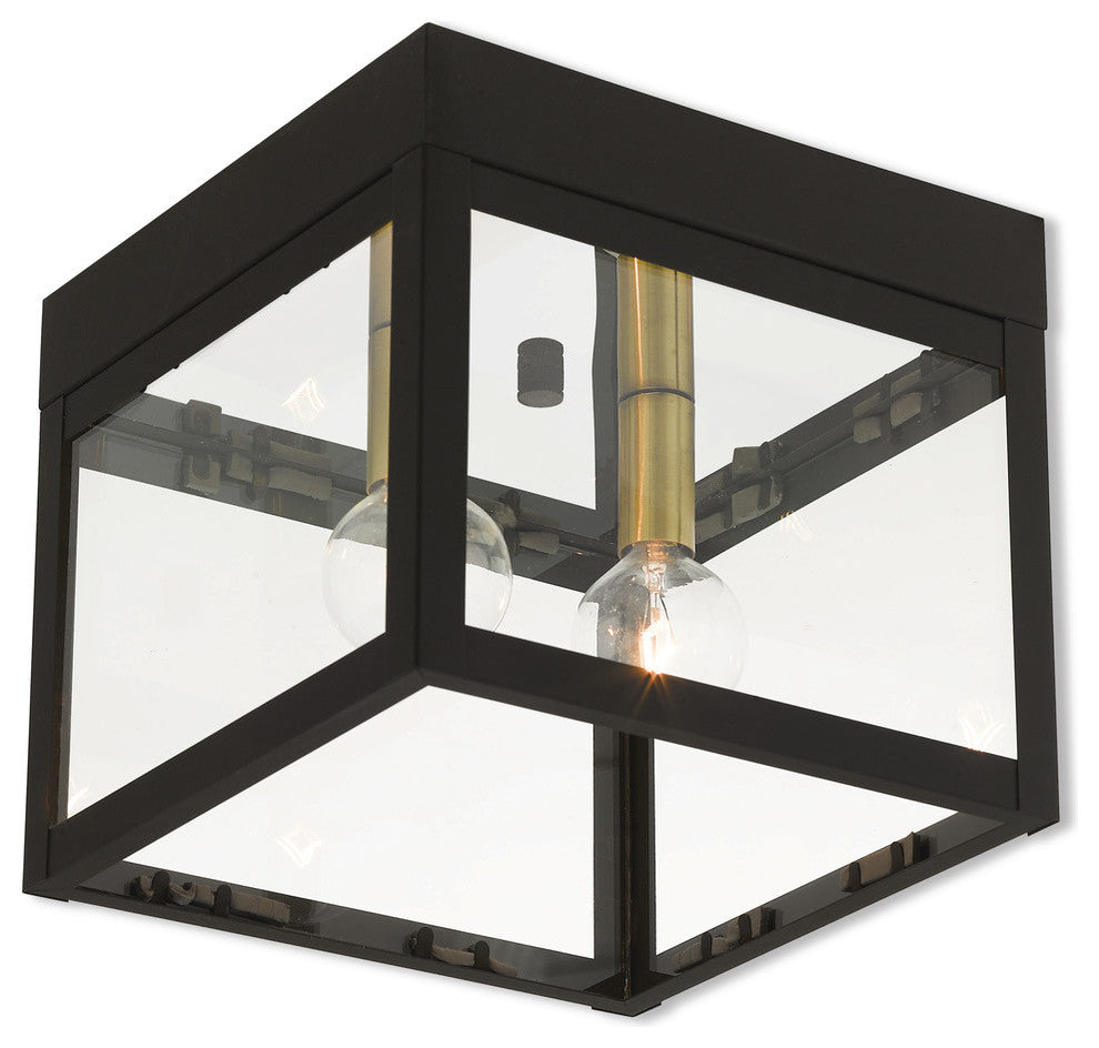 2 Light Outdoor Ceiling Mount, Bronze
