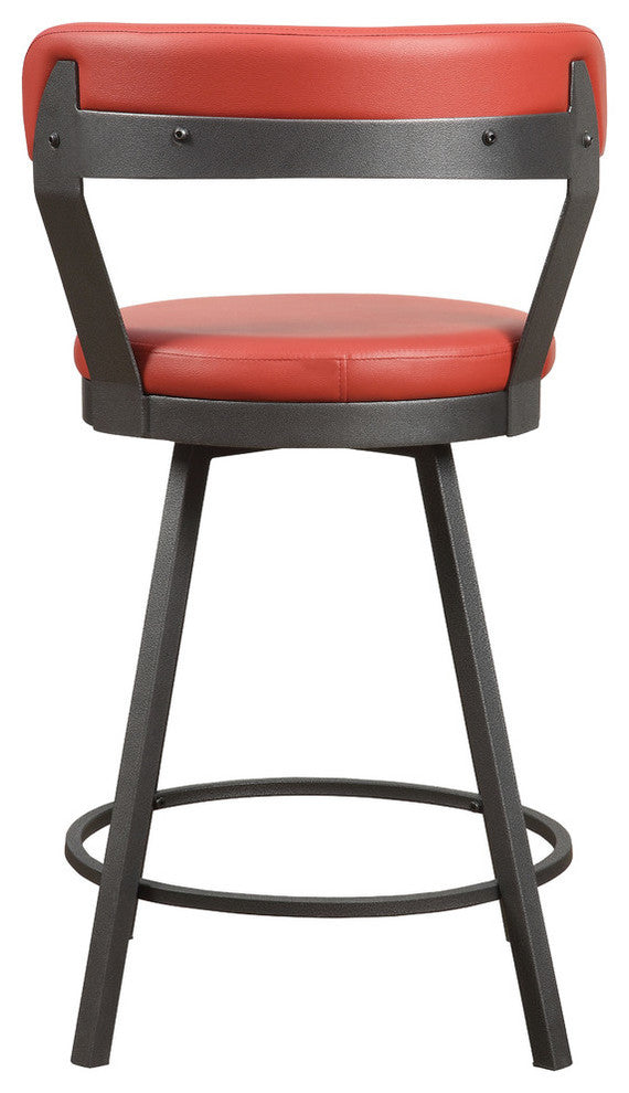 Sonya Counter Height Swivel Stools, Set of 2, Red