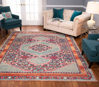 Noori Rug Low-Pile Sylvester Green/Blue Rug