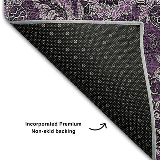 Premium Machine Washable Mayfield AMF661 Eggplant 8' x 10' Rug